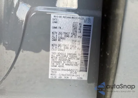 2025 Nissan Frontier S from USA, damaged, VIN 1N6ED1EJ9SN660221